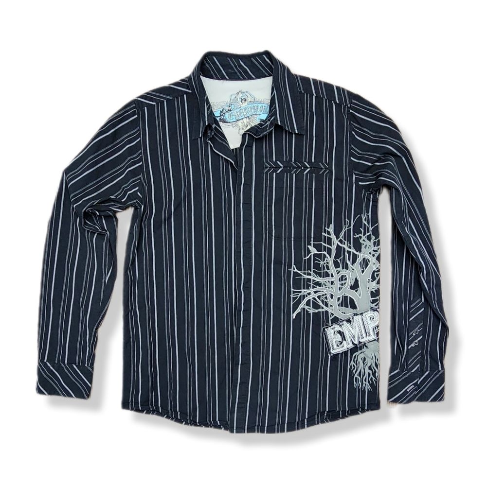 Empyre Striped Button-up Longsleeve Men's Casual Dress Shirt Size Small